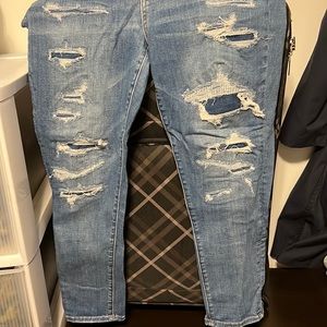 American Eagle size 14 hi-rise jegging crop